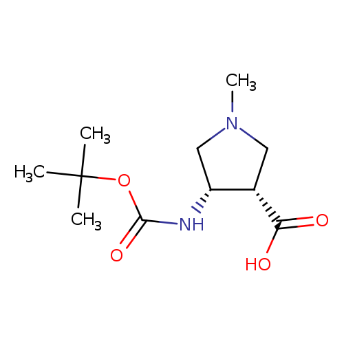 (3S,4S)-4-((tert-butoxycarbonyl)amino)-1-methylpyrrolidine-3-carboxylic acid