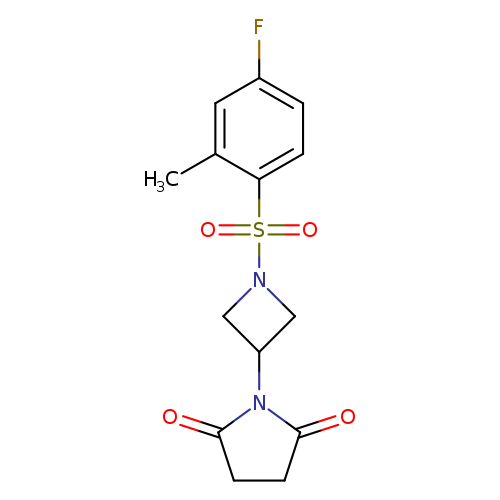 1-[1-(4-fluoro-2-methylbenzenesulfonyl)azetidin-3-yl]pyrrolidine-2,5-dione