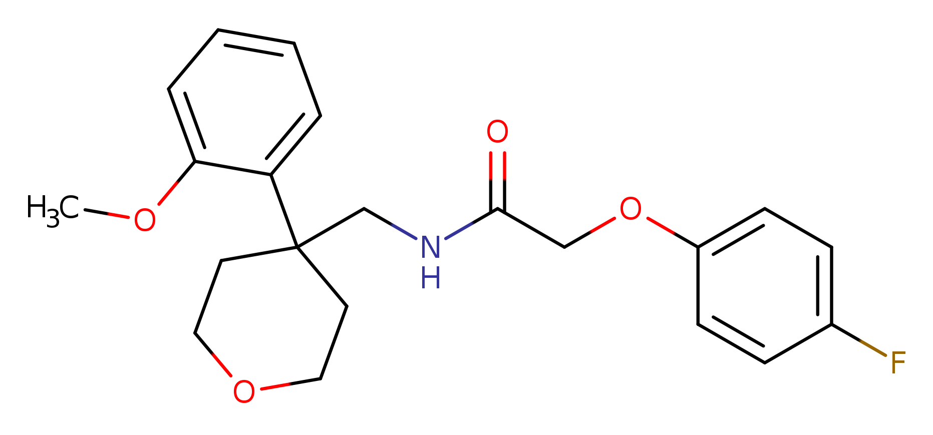 2-(4-fluorophenoxy)-N-{[4-(2-methoxyphenyl)oxan-4-yl]methyl}acetamide