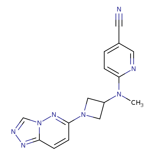 6-[methyl(1-{[1,2,4]triazolo[4,3-b]pyridazin-6-yl}azetidin-3-yl)amino]pyridine-3-carbonitrile