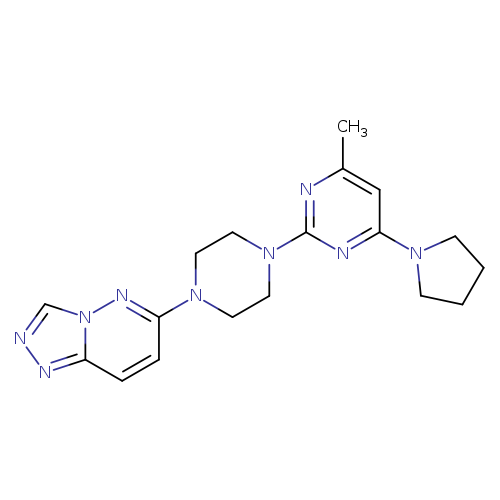 4-methyl-6-(pyrrolidin-1-yl)-2-(4-{[1,2,4]triazolo[4,3-b]pyridazin-6-yl}piperazin-1-yl)pyrimidine