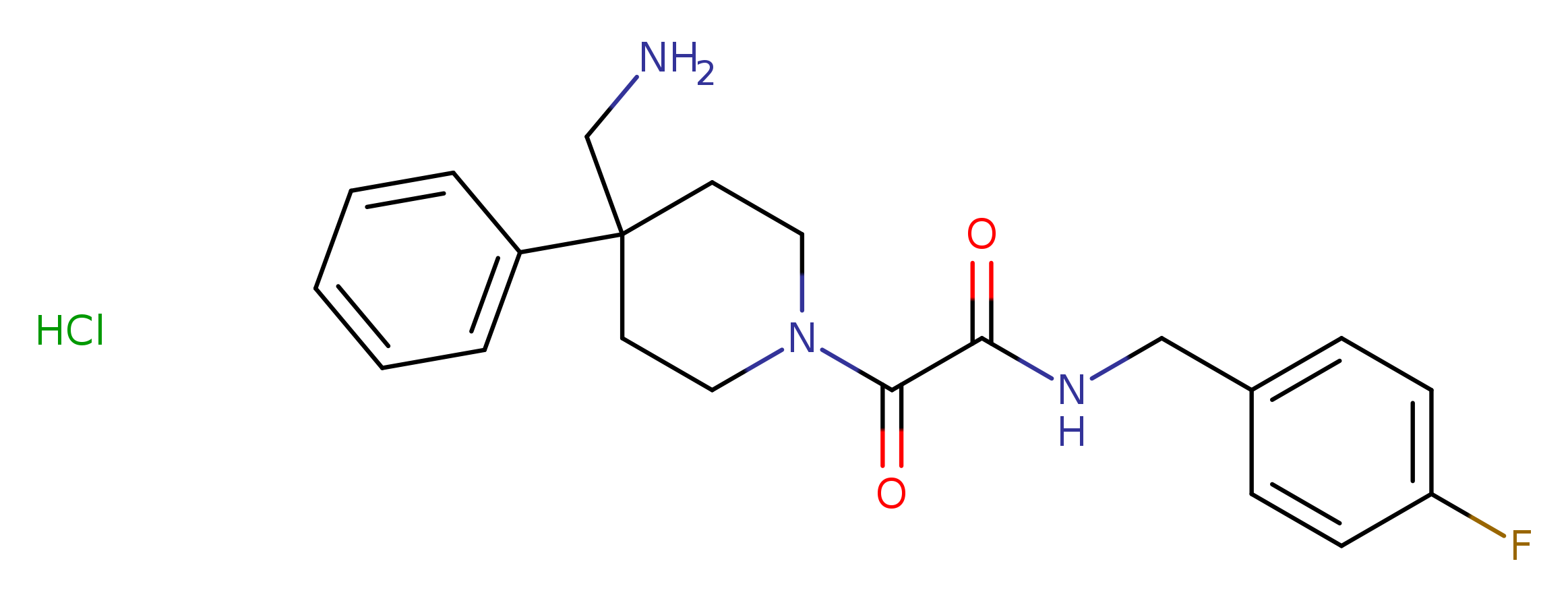 2-[4-(aminomethyl)-4-phenylpiperidin-1-yl]-N-[(4-fluorophenyl)methyl]-2-oxoacetamide hydrochloride