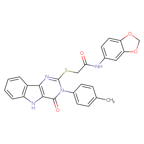 N-(2H-1,3-benzodioxol-5-yl)-2-{[3-(4-methylphenyl)-4-oxo-3H,4H,5H-pyrimido[5,4-b]indol-2-yl]sulfanyl}acetamide
