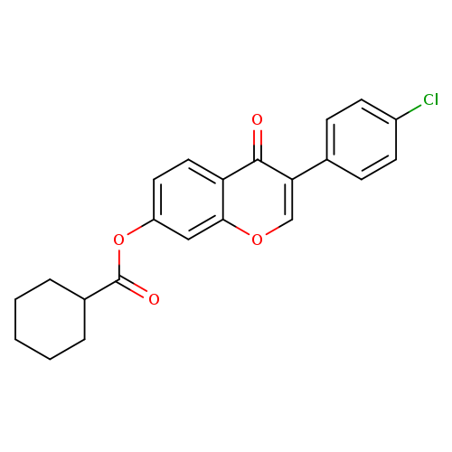 3-(4-chlorophenyl)-4-oxo-4H-chromen-7-yl cyclohexanecarboxylate