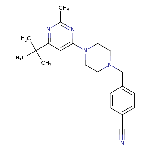 4-{[4-(6-tert-butyl-2-methylpyrimidin-4-yl)piperazin-1-yl]methyl}benzonitrile