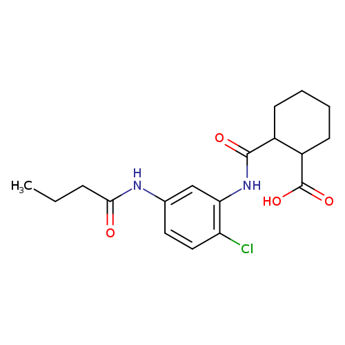 2-((5-Butyramido-2-chlorophenyl)carbamoyl)cyclohexanecarboxylic acid
