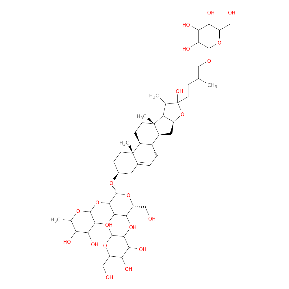 (3β,22α,25R)-26-(β-D-Glucopyranosyloxy)-22-hydroxyfurost-5-en-3-yl O-6-deoxy-α-L-mannopyranosyl-(1→2)-O-[β-D-glucopyranosyl-(1→3)]-β-D-glucopyranoside
