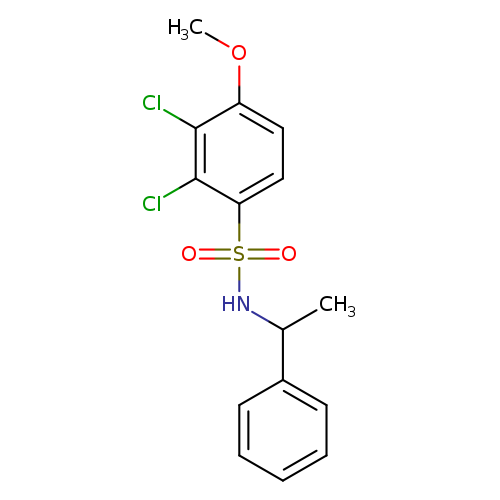 2,3-dichloro-4-methoxy-N-(1-phenylethyl)benzenesulfonamide
