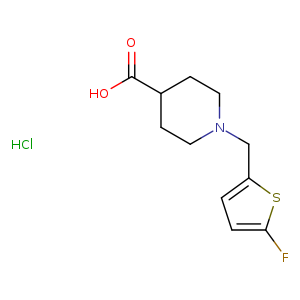 1-[(5-fluorothiophen-2-yl)methyl]piperidine-4-carboxylic acid hydrochloride