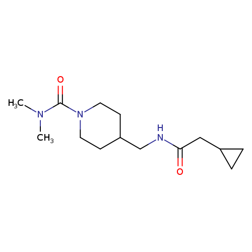 4-[(2-cyclopropylacetamido)methyl]-N,N-dimethylpiperidine-1-carboxamide