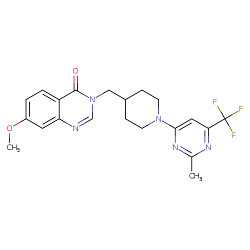 7-methoxy-3-({1-[2-methyl-6-(trifluoromethyl)pyrimidin-4-yl]piperidin-4-yl}methyl)-3,4-dihydroquinazolin-4-one
