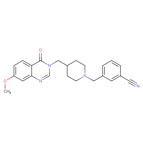 3-({4-[(7-methoxy-4-oxo-3,4-dihydroquinazolin-3-yl)methyl]piperidin-1-yl}methyl)benzonitrile