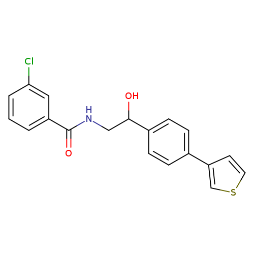 3-chloro-N-{2-hydroxy-2-[4-(thiophen-3-yl)phenyl]ethyl}benzamide