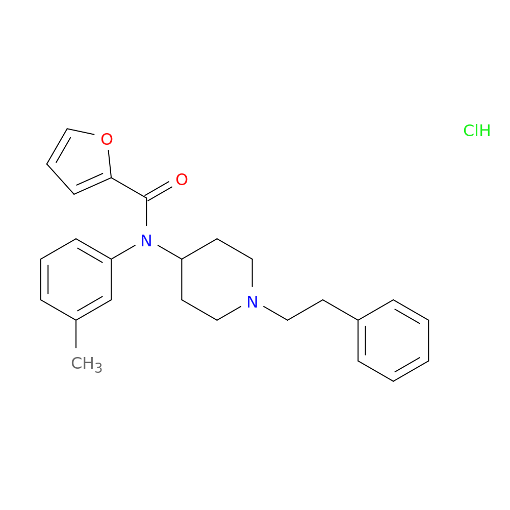N-(1-phenethylpiperidin-4-yl)-N-(m-tolyl)furan-2-carboxamide,monohydrochloride