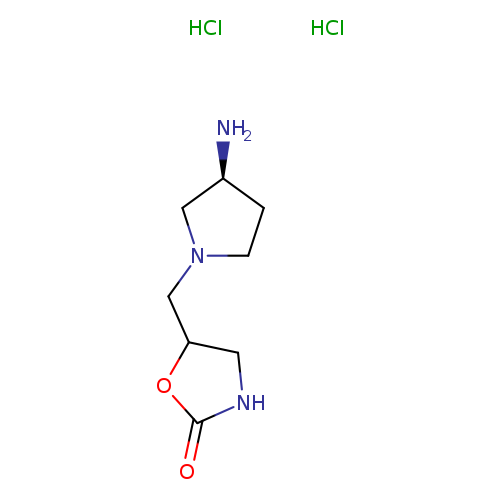 5-{[(3S)-3-aminopyrrolidin-1-yl]methyl}-1,3-oxazolidin-2-one dihydrochloride
