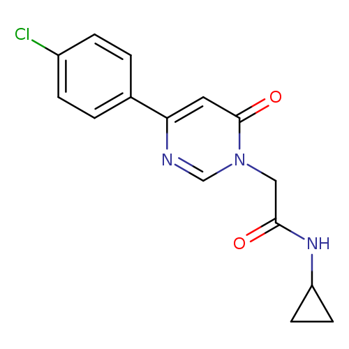 2-[4-(4-chlorophenyl)-6-oxo-1,6-dihydropyrimidin-1-yl]-N-cyclopropylacetamide