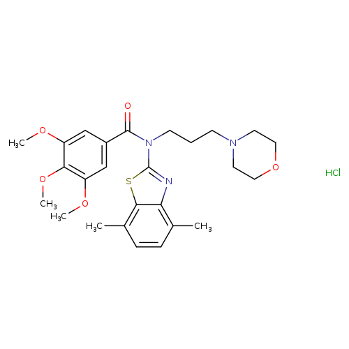 N-(4,7-dimethyl-1,3-benzothiazol-2-yl)-3,4,5-trimethoxy-N-[3-(morpholin-4-yl)propyl]benzamide hydrochloride