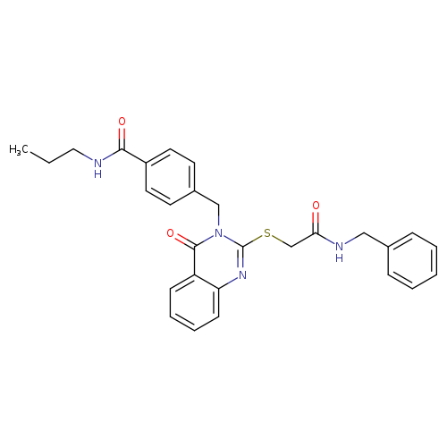 4-[(2-{[(benzylcarbamoyl)methyl]sulfanyl}-4-oxo-3,4-dihydroquinazolin-3-yl)methyl]-N-propylbenzamide