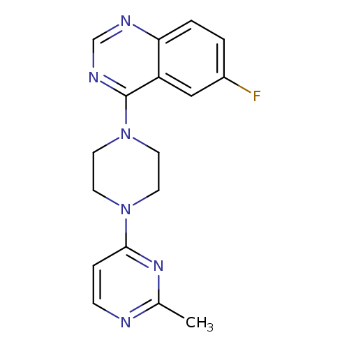 6-fluoro-4-[4-(2-methylpyrimidin-4-yl)piperazin-1-yl]quinazoline