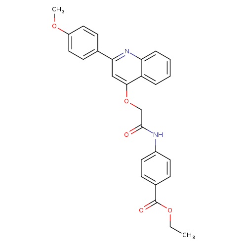 ethyl 4-(2-{[2-(4-methoxyphenyl)quinolin-4-yl]oxy}acetamido)benzoate