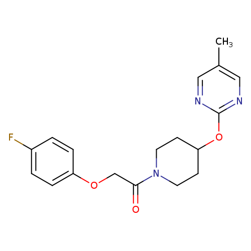 2-(4-fluorophenoxy)-1-{4-[(5-methylpyrimidin-2-yl)oxy]piperidin-1-yl}ethan-1-one