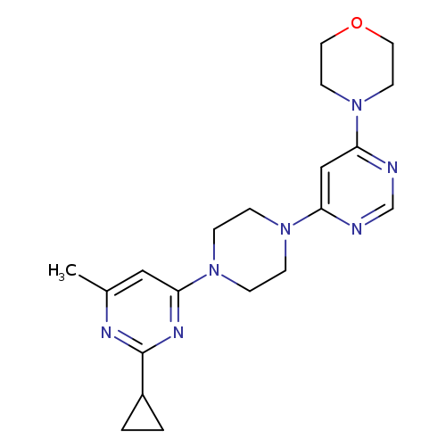 4-{6-[4-(2-cyclopropyl-6-methylpyrimidin-4-yl)piperazin-1-yl]pyrimidin-4-yl}morpholine