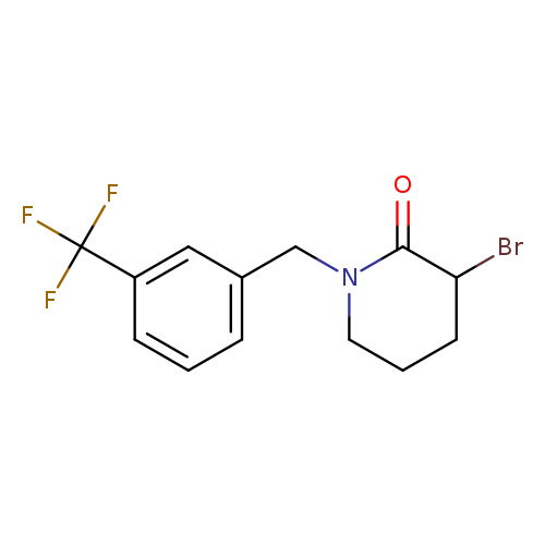 3-bromo-1-{[3-(trifluoromethyl)phenyl]methyl}piperidin-2-one