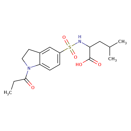 4-Methyl-2-([(1-propionyl-2,3-dihydro-1h-indol-5-yl)sulfonyl]amino)pentanoic acid