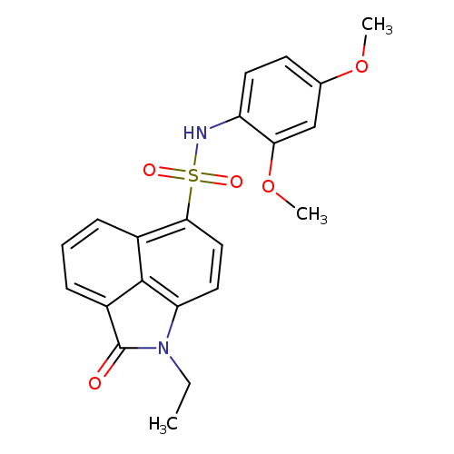 N-(2,4-dimethoxyphenyl)-2-ethyl-3-oxo-2-azatricyclo[6.3.1.0^{4,12}]dodeca-1(11),4,6,8(12),9-pentaene-9-sulfonamide