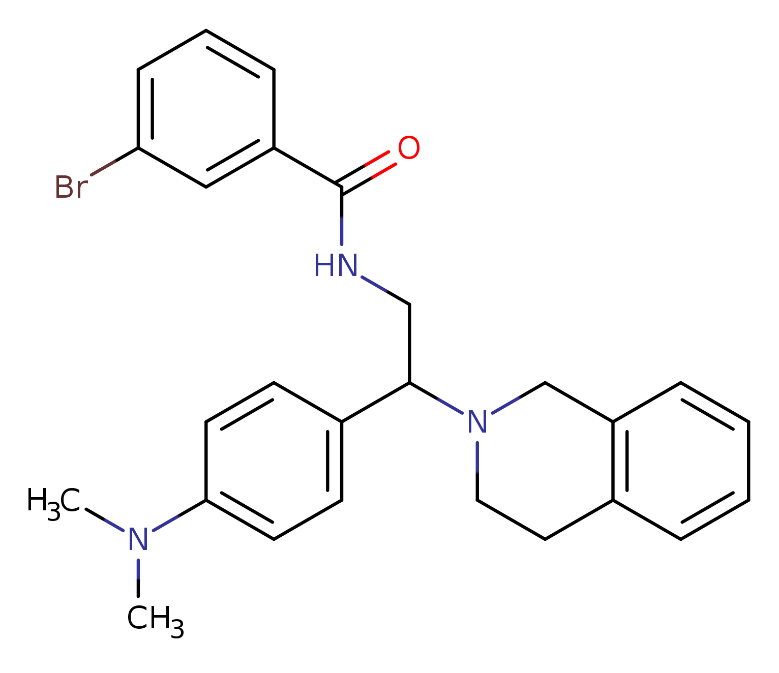 3-bromo-N-{2-[4-(dimethylamino)phenyl]-2-(1,2,3,4-tetrahydroisoquinolin-2-yl)ethyl}benzamide