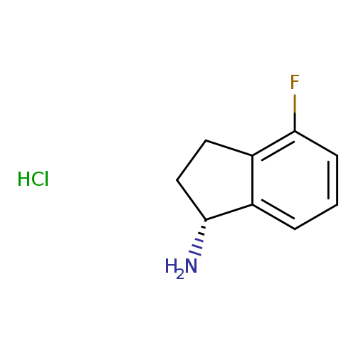 1H-Inden-1-amine, 4-fluoro-2,3-dihydro-, hydrochloride (1:1), (1R)-