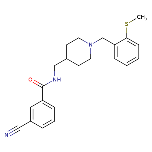 3-cyano-N-[(1-{[2-(methylsulfanyl)phenyl]methyl}piperidin-4-yl)methyl]benzamide