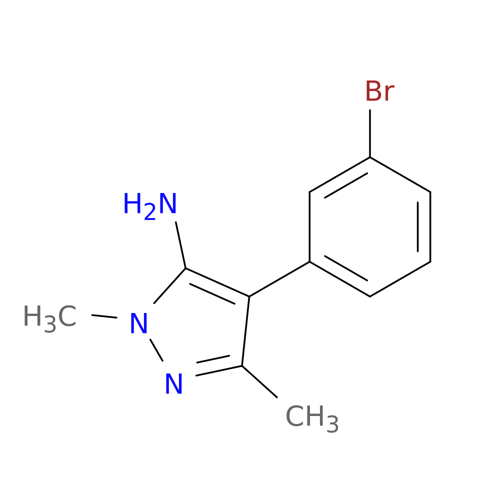 4-(3-Bromophenyl)-2,5-dimethylpyrazol-3-amine