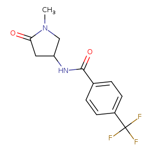 N-(1-methyl-5-oxopyrrolidin-3-yl)-4-(trifluoromethyl)benzamide