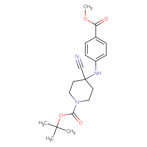 tert-butyl 4-cyano-4-((4-(methoxycarbonyl)phenyl)amino)piperidine-1-carboxylate