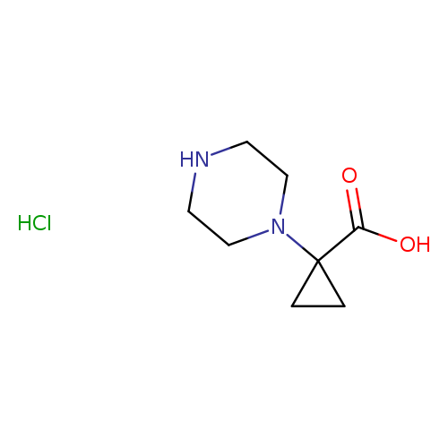1-(piperazin-1-yl)cyclopropane-1-carboxylic acid hydrochloride