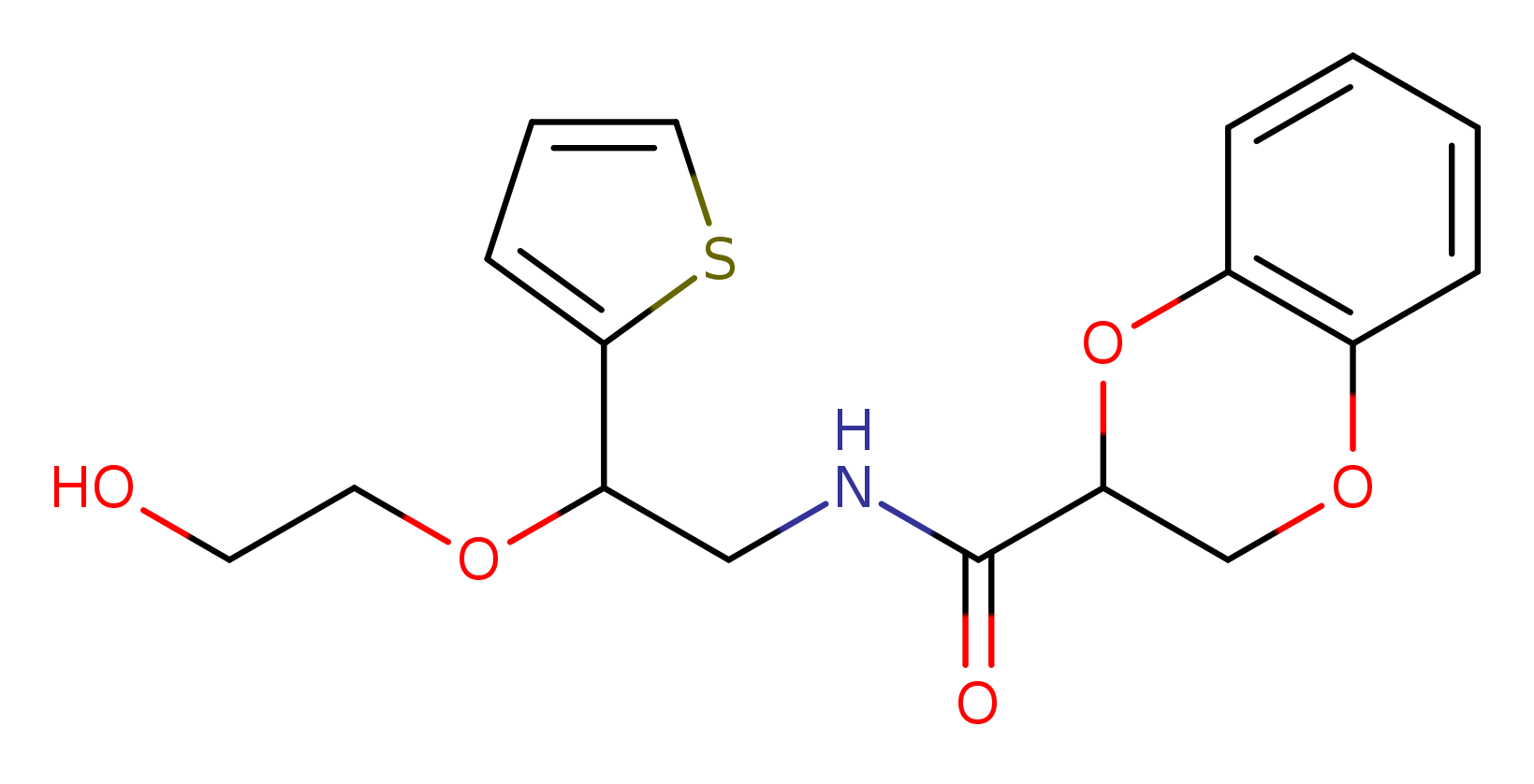N-[2-(2-hydroxyethoxy)-2-(thiophen-2-yl)ethyl]-2,3-dihydro-1,4-benzodioxine-2-carboxamide