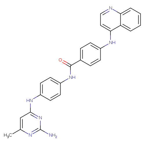 Benzamide, N-[4-[(2-amino-6-methyl-4-pyrimidinyl)amino]phenyl]-4-(4-quinolinylamino)-