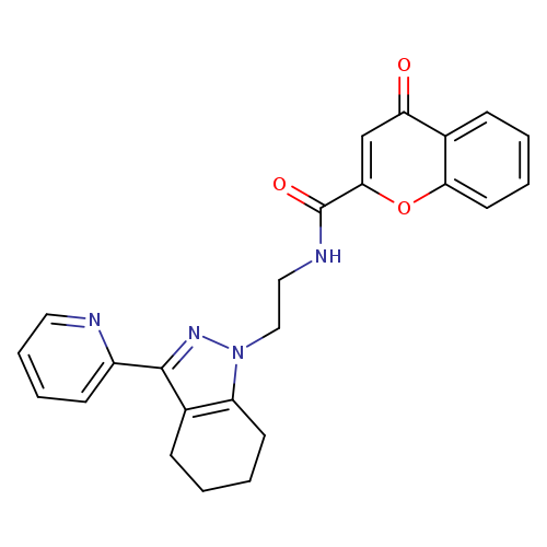 4-oxo-N-{2-[3-(pyridin-2-yl)-4,5,6,7-tetrahydro-1H-indazol-1-yl]ethyl}-4H-chromene-2-carboxamide