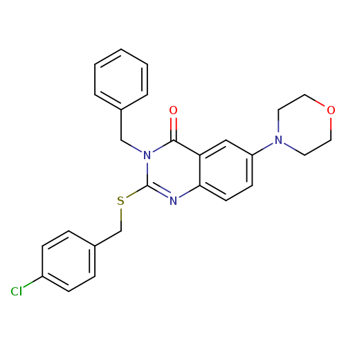 3-benzyl-2-{[(4-chlorophenyl)methyl]sulfanyl}-6-(morpholin-4-yl)-3,4-dihydroquinazolin-4-one