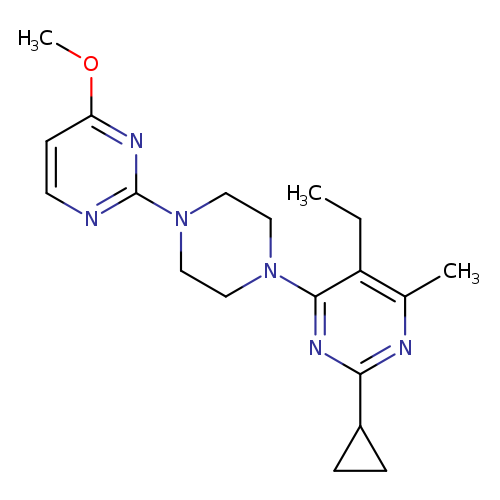 2-cyclopropyl-5-ethyl-4-[4-(4-methoxypyrimidin-2-yl)piperazin-1-yl]-6-methylpyrimidine