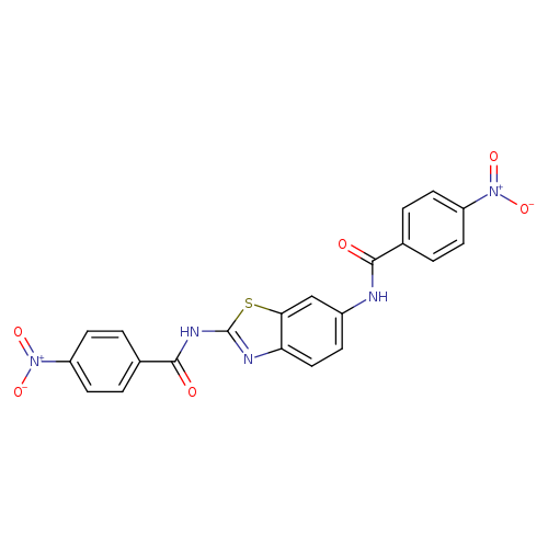 4-nitro-N-[2-(4-nitrobenzamido)-1,3-benzothiazol-6-yl]benzamide