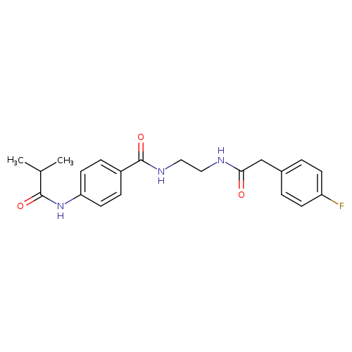 N-[4-({2-[2-(4-fluorophenyl)acetamido]ethyl}carbamoyl)phenyl]-2-methylpropanamide
