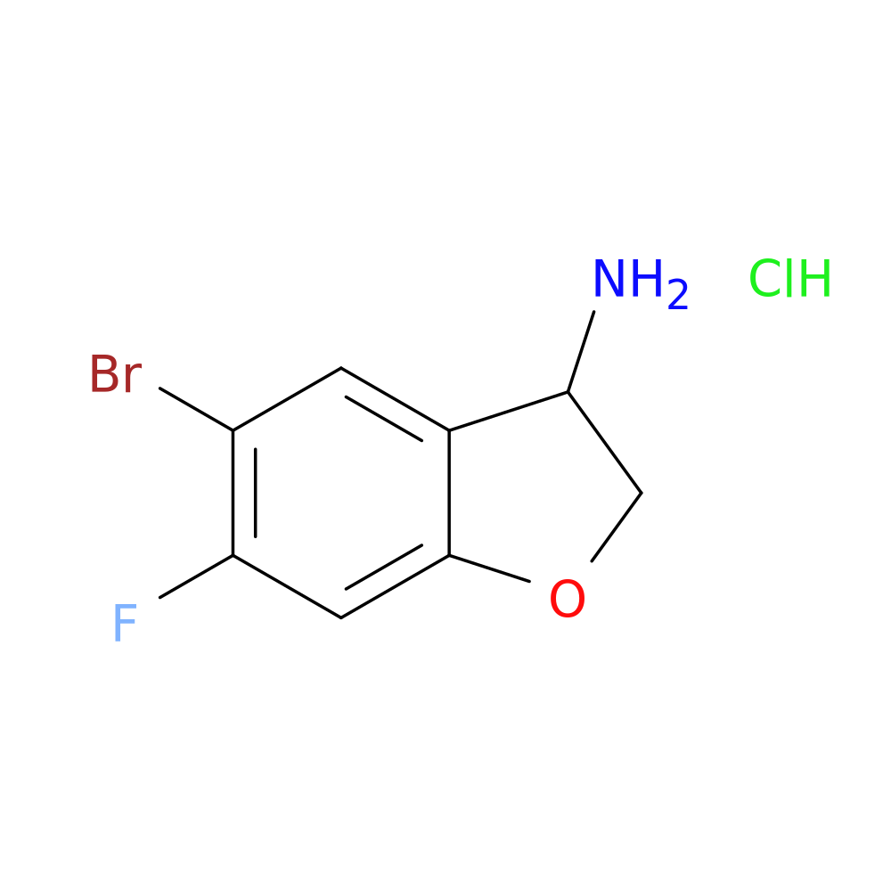 5-bromo-6-fluoro-2,3-dihydro-1-benzofuran-3-amine hydrochloride