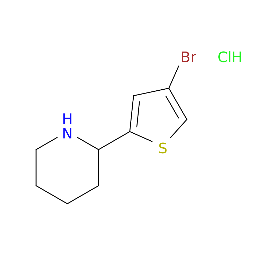 2-(4-Bromo-2-thienyl)piperidine, HCl