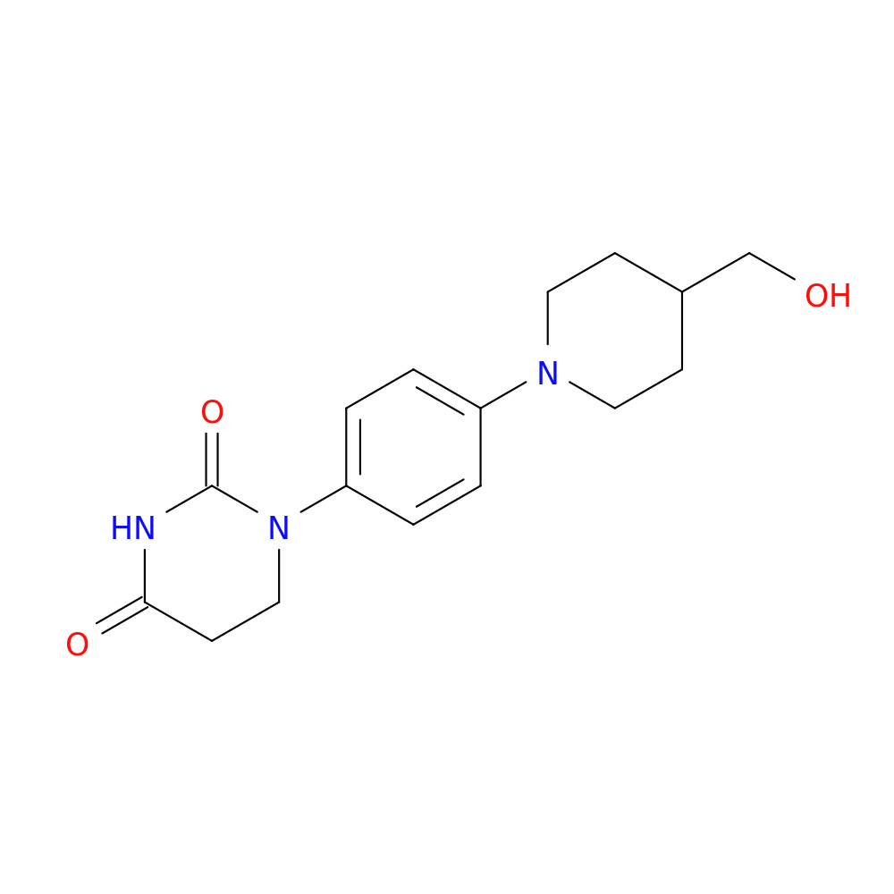 1-(4-(4-(hydroxymethyl)piperidin-1-yl)phenyl)dihydropyrimidine-2,4(1H,3H)-dione