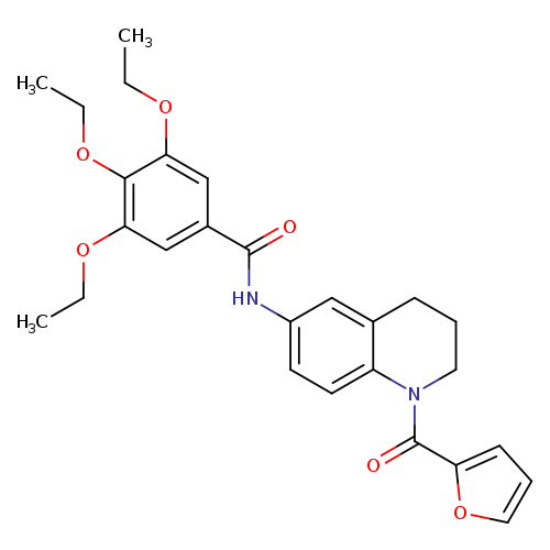 3,4,5-triethoxy-N-[1-(furan-2-carbonyl)-1,2,3,4-tetrahydroquinolin-6-yl]benzamide