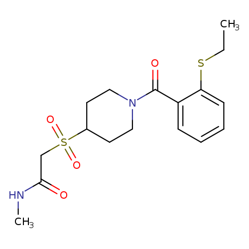 2-({1-[2-(ethylsulfanyl)benzoyl]piperidin-4-yl}sulfonyl)-N-methylacetamide
