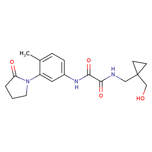 N-{[1-(hydroxymethyl)cyclopropyl]methyl}-N'-[4-methyl-3-(2-oxopyrrolidin-1-yl)phenyl]ethanediamide