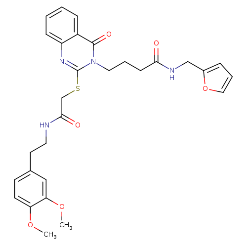 4-{2-[({[2-(3,4-dimethoxyphenyl)ethyl]carbamoyl}methyl)sulfanyl]-4-oxo-3,4-dihydroquinazolin-3-yl}-N-[(furan-2-yl)methyl]butanamide